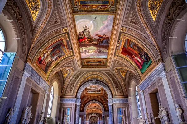 Vatikanstaten Vatikanstaten Maj 2019 Målningar Väggarna Och Taket Vatikanmuseumet Instiftat — Stockfoto