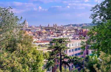Roma, İtalya ve Vatikan 'ın çatıları.
