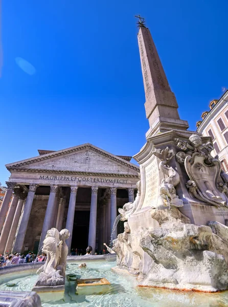 Utsidan Pantheon Ligger Rom Italien — Stockfoto
