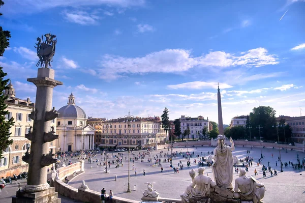 Piazza Del Popolo Localizado Roma Itália — Fotografia de Stock