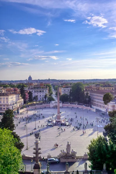 Piazza Del Popolo Рим Италия — стоковое фото