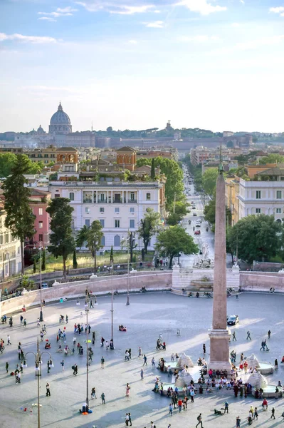 ポポロ広場 Piazza Del Popolo イタリア ローマにある — ストック写真