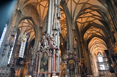 Viyana, Avusturya - 17 Mayıs 2019: Viyana 'nın merkezinde yer alan St. Stephen Katedrali.