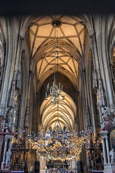 Viena Áustria Maio 2019 Interior Catedral Santo Estêvão Localizada Centro — Fotografia de Stock