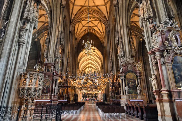 Viena Áustria Maio 2019 Interior Catedral Santo Estêvão Localizada Centro — Fotografia de Stock