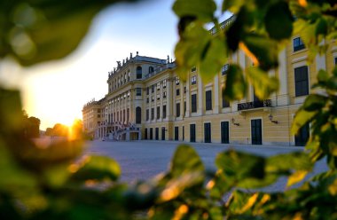 Viyana, Avusturya - 18 Mayıs 2019: Schonbrunn Sarayı (Schloss Schonbrunn) Viyana, Avusturya.