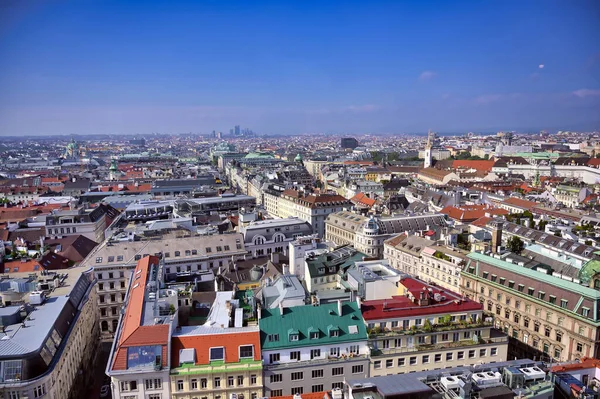 Flygfoto Över Wien Österrike Från Stefansdomen — Stockfoto