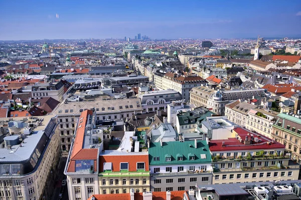 Flygfoto Över Wien Österrike Från Stefansdomen — Stockfoto