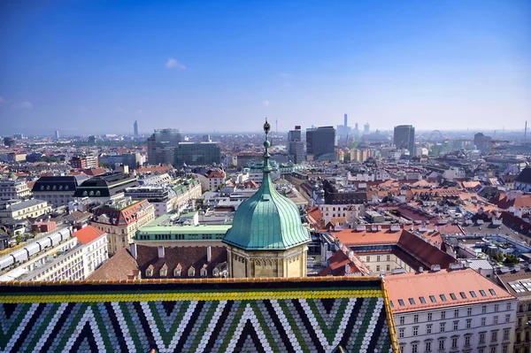Вид Воздуха Вену Австрия Собора Святого Стефана — стоковое фото