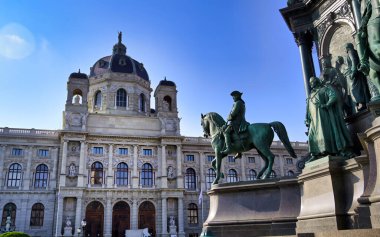 Viyana, Avusturya - 18 Mayıs 2019 - Viyana, Avusturya 'daki Doğal Tarih Müzesi veya Doğal Tarih Müzesi.