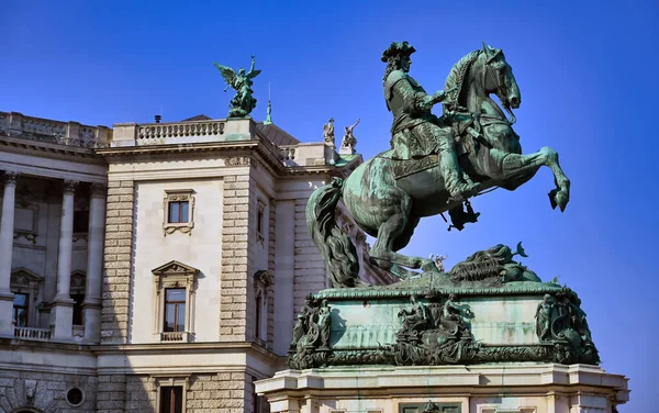 Βιέννη Αυστρία Μαΐου 2019 Άγαλμα Του Πρίγκιπα Ευγένιου Της Σαβοΐας — Φωτογραφία Αρχείου