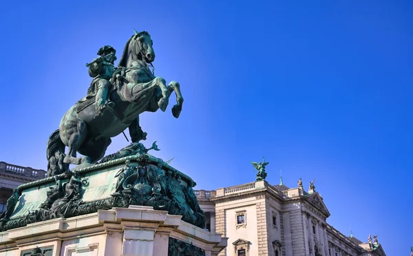 Відень Австрія Травня 2019 Статуя Князя Юджина Савойського Перед Гофбурзьким — стокове фото