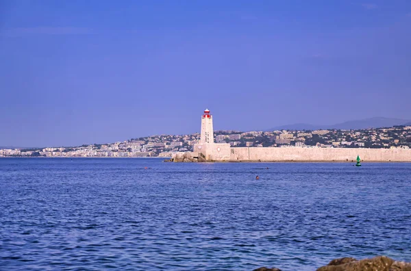 Lighthouse Port Nice Mediterranean Sea Nice France French Riviera — Stock Photo, Image