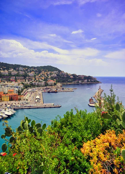 Aerial View Port Nice Mediterranean Sea Nice France French Riviera — Stock Photo, Image