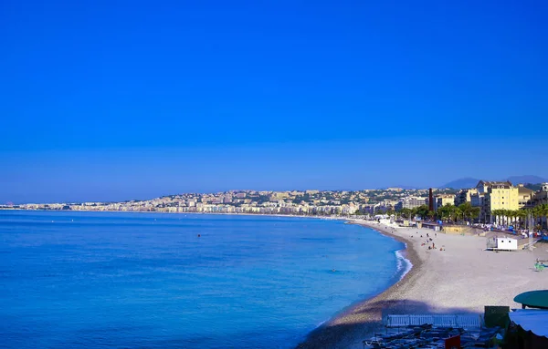 Promenade Des Anglais Mediterranean Sea Nice France French Riviera — Stock Photo, Image