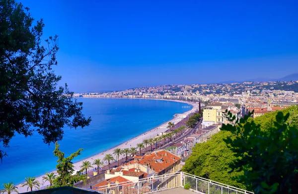 Promenade Des Anglais Mediterranean Sea Nice France French Riviera — Stock Photo, Image