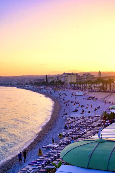 Nice France June 2019 Promenade Des Anglais Середземному Морі Ніцці — стокове фото