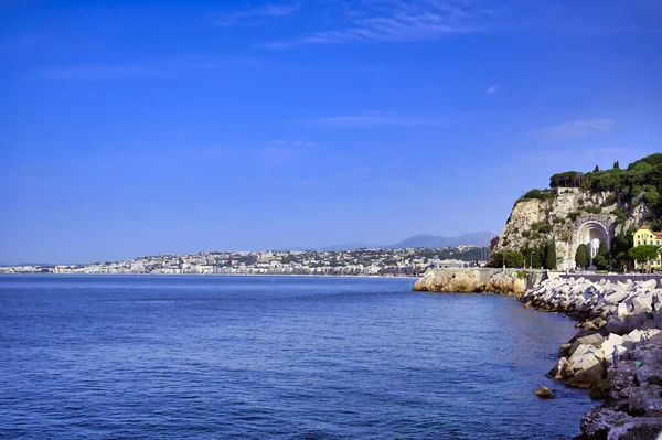 Coastline Mediterranean Sea Nice France French Riviera — Stock Photo, Image