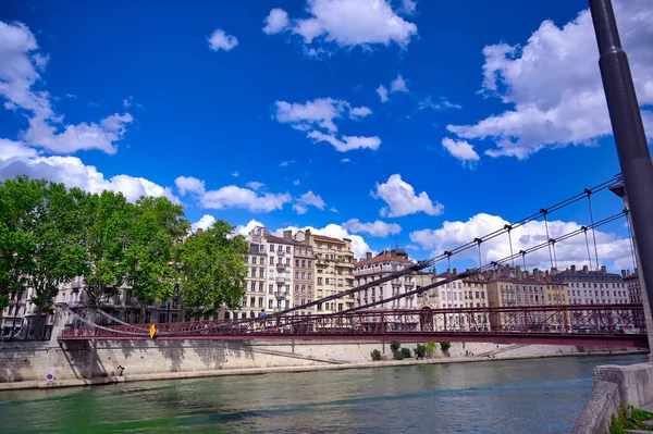 Lyon Francia Arquitectura Largo Del Río Saone — Foto de Stock