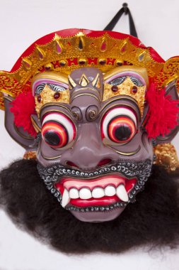 Bali, Endonezya Santa Fe uluslararası halk pazarında, Santa Fe, New Mexico, ABD ahşap maske