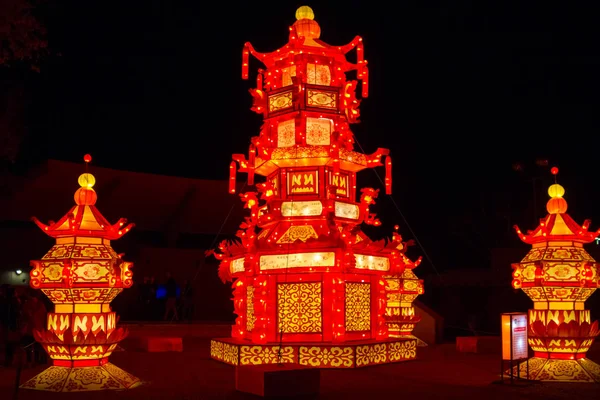 Chinese Lantern Festival Chinees Nieuwjaar Nieuwjaar Chinees Palac — Stockfoto