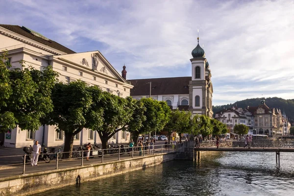 Ponte Capela Lucerna Suíça Europa — Fotografia de Stock