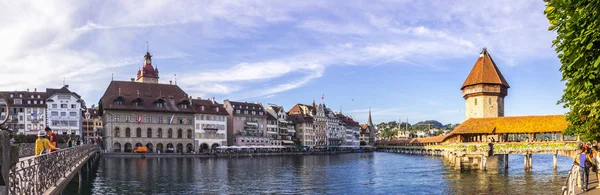 Chapel Bridge Lucerne Switzerland Europe — Stock Photo, Image