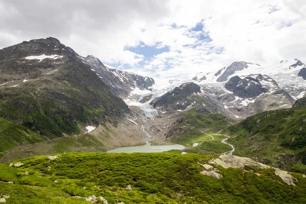 Susten Hegyi Úton Gleccser Svájci Alpokban — Stock Fotó