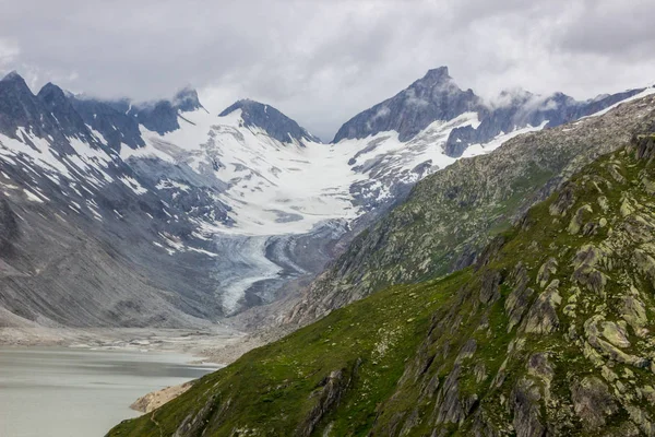 Oberaar Carretera Panorámica Montaña Glaciar Suiza Los Alpes —  Fotos de Stock