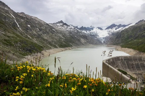 Oberaar Панорамний Гірській Дорозі Льодовик Швейцарії Альпах — стокове фото