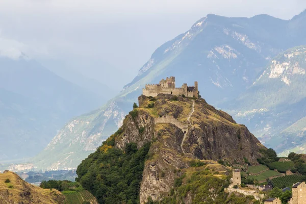 Kastelen Van Sion Zwitserland Alpen — Stockfoto