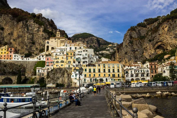 Amalfi Wybrzeżu Amalfi Pobliżu Neapolu Włoszech — Zdjęcie stockowe