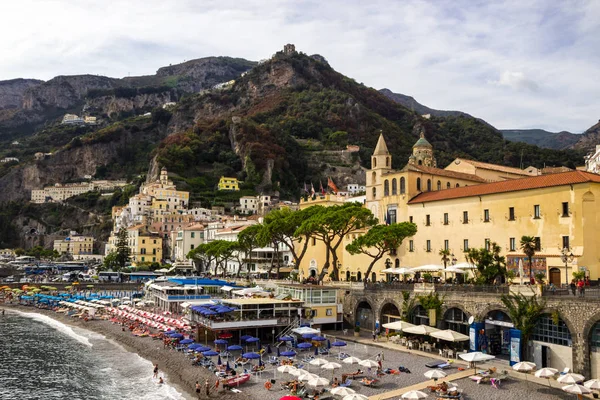 Amalfi Wybrzeżu Amalfi Pobliżu Neapolu Włoszech — Zdjęcie stockowe