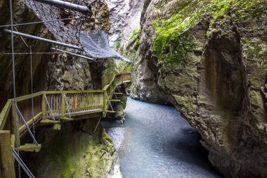 Gorge Trient in Valais Canton Switzerland in Alps  clipart