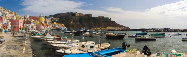 Procida Insel Mit Bunten Häusern Neapolitanischer Bucht Italien — Stockfoto