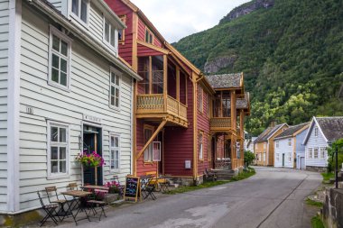 Norveç 'in İskandinavya' daki Laerdal kasabası