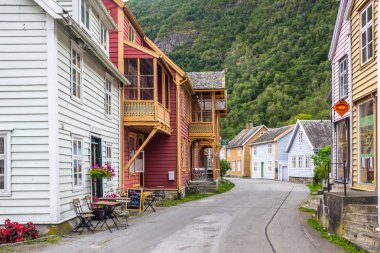 Norveç 'in İskandinavya' daki Laerdal kasabası