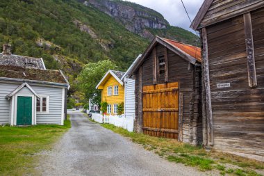 Norveç 'in İskandinavya' daki Laerdal kasabası
