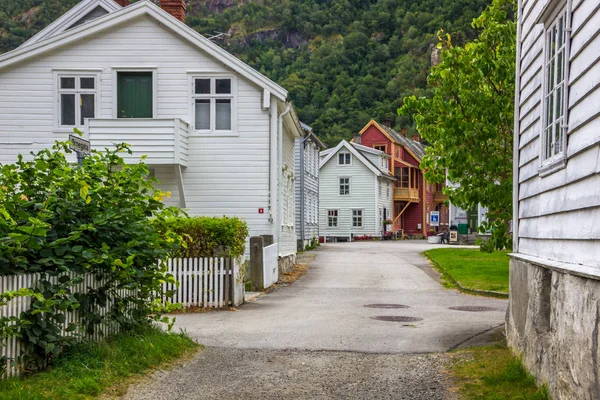 Norveç 'in İskandinavya' daki Laerdal kasabası