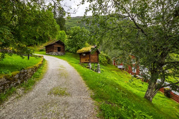 Old Wooden Houses Old Farm Norway — Stock Photo, Image