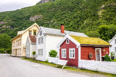 Norveç 'in Laerdal eski kasabası