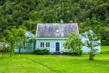 Norveç 'in Laerdal eski kasabası