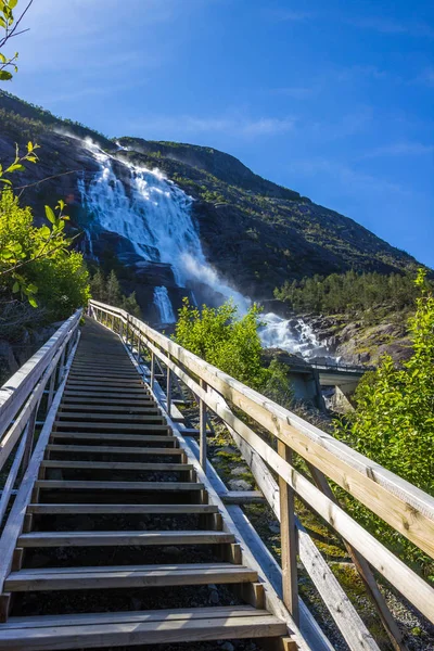 Cascada Latefossen Noruega — Foto de Stock