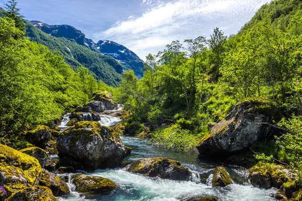 挪威Folgefonna国家公园的山路 — 图库照片