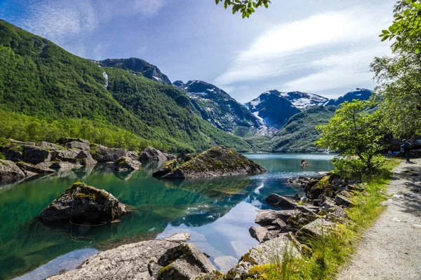 Lago Montaña Bomdhus Noruega — Foto de Stock