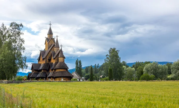 Стара Дерев Яна Церква Кладовище Норвегії — стокове фото