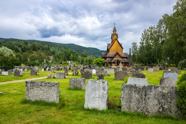 Стара Дерев Яна Церква Кладовище Норвегії — стокове фото