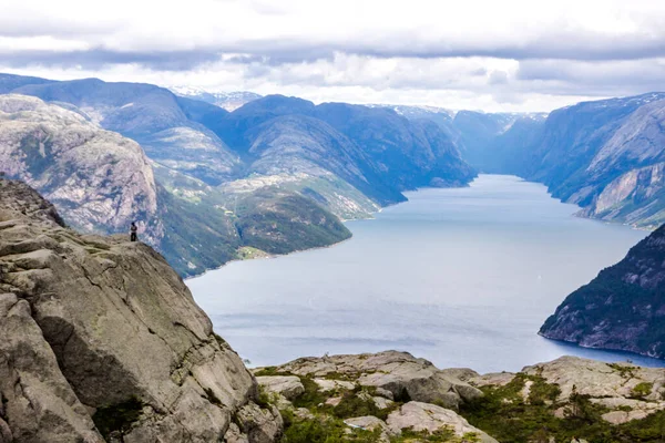 Norveç Dağları Nın Ilk Bakış Açısı — Stok fotoğraf