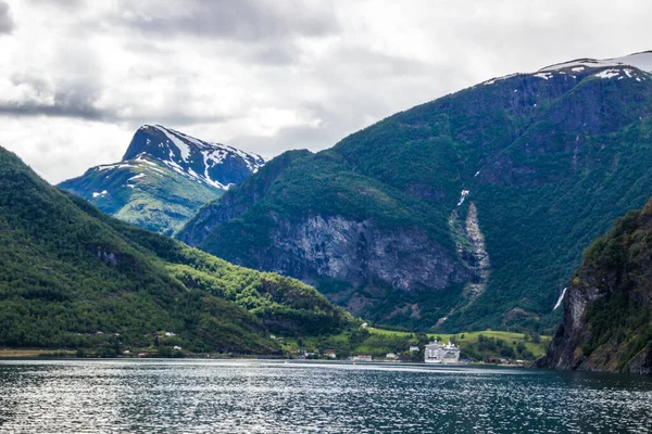 Aurlandsfjord Batı Norveç Teki Dağlar — Stok fotoğraf