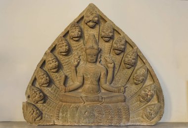 Sculpture of Than Vishnu in Da Nang Cham Museum clipart